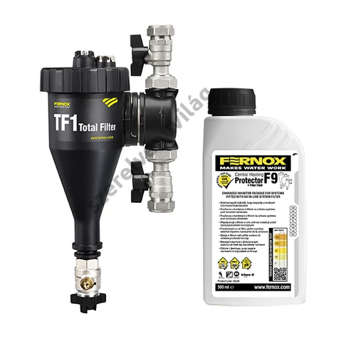 FERNOX TF1 TOTAL FILTER hidrociklonikus és mágneses vízszürő 22mm, 28mm, 3/4", 1"-ig
