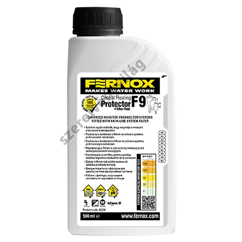 FERNOX FILTER FLUID + PROTECTOR korróziós törmelék összegyűjtéséhez 500ml - inhibitor 130 liter vízhez