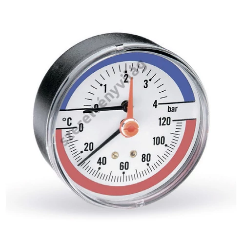 Watts thermomanométer hátsó csatlakozású (4 bar, 120°C)